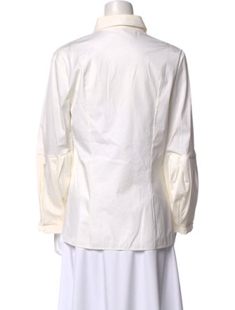 Michael Kors Collection Long Sleeve Button-Up Top