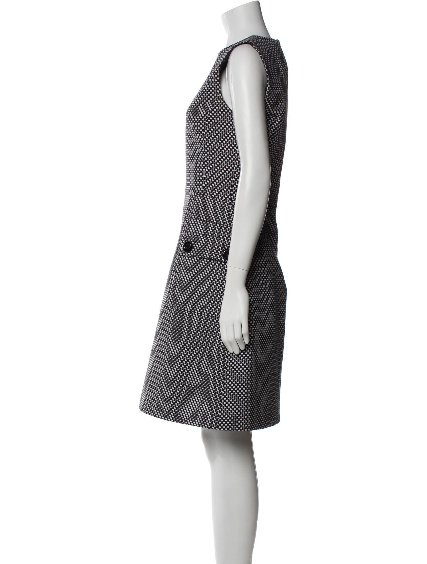 Michael Kors Collection Polka Dot Print Knee-Length Dress