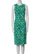 Michael Kors Collection Floral Print Midi Length Dress