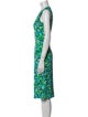 Michael Kors Collection Floral Print Midi Length Dress