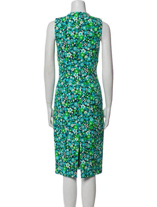 Michael Kors Collection Floral Print Midi Length Dress