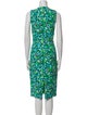 Michael Kors Collection Floral Print Midi Length Dress