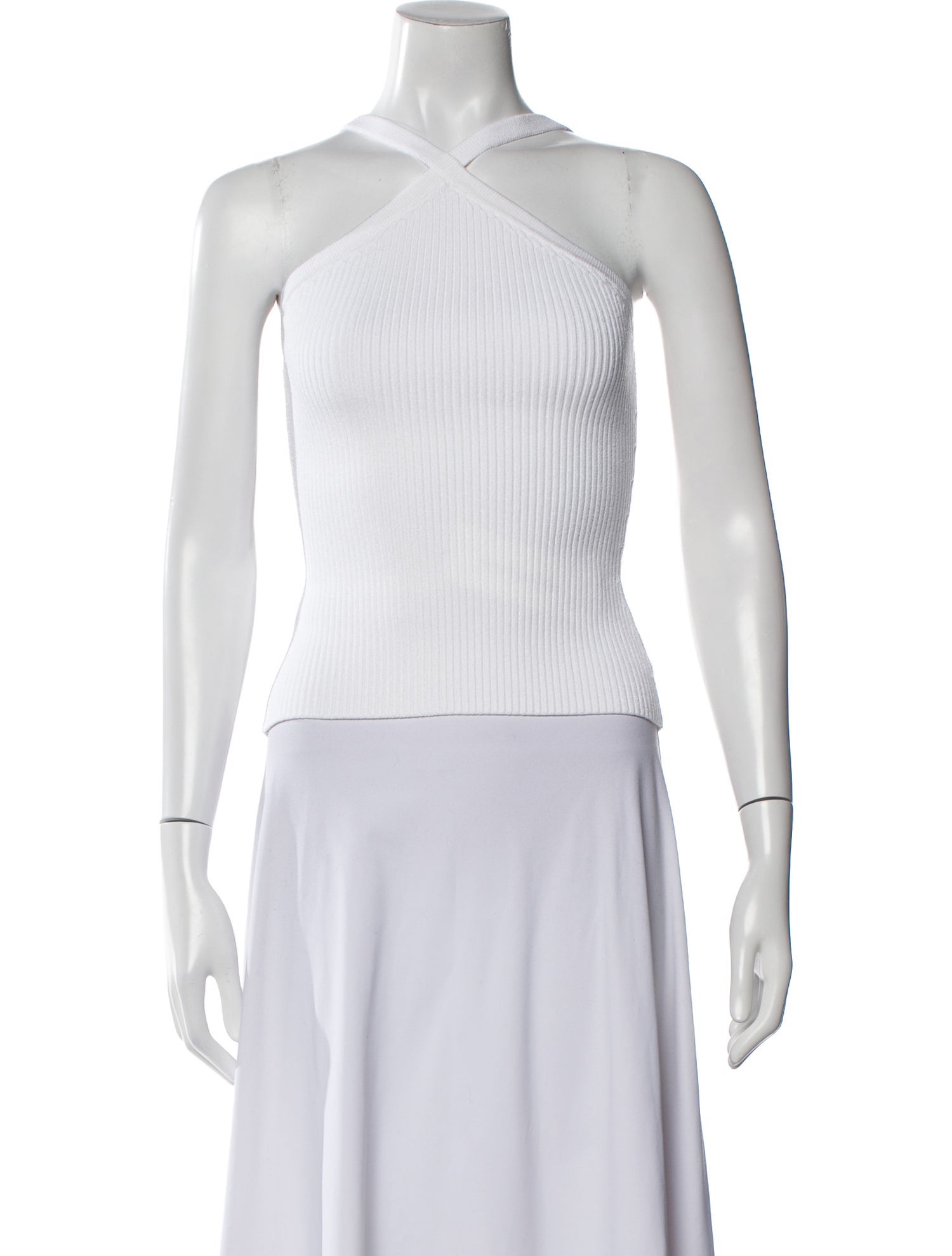 Michael Kors Collection Halterneck Sleeveless Crop Top