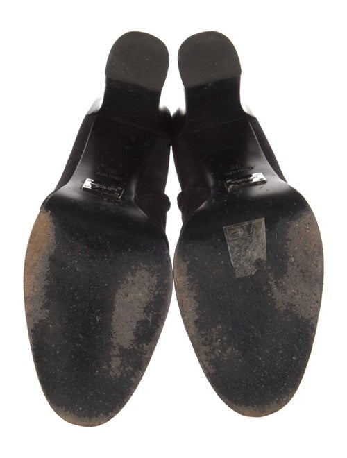 Michael Kors Collection Suede Tassel Accents Lace-Up Boots