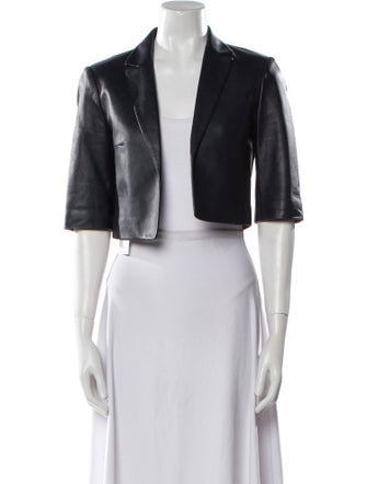 Michael Kors Collection Lamb Leather Blazer