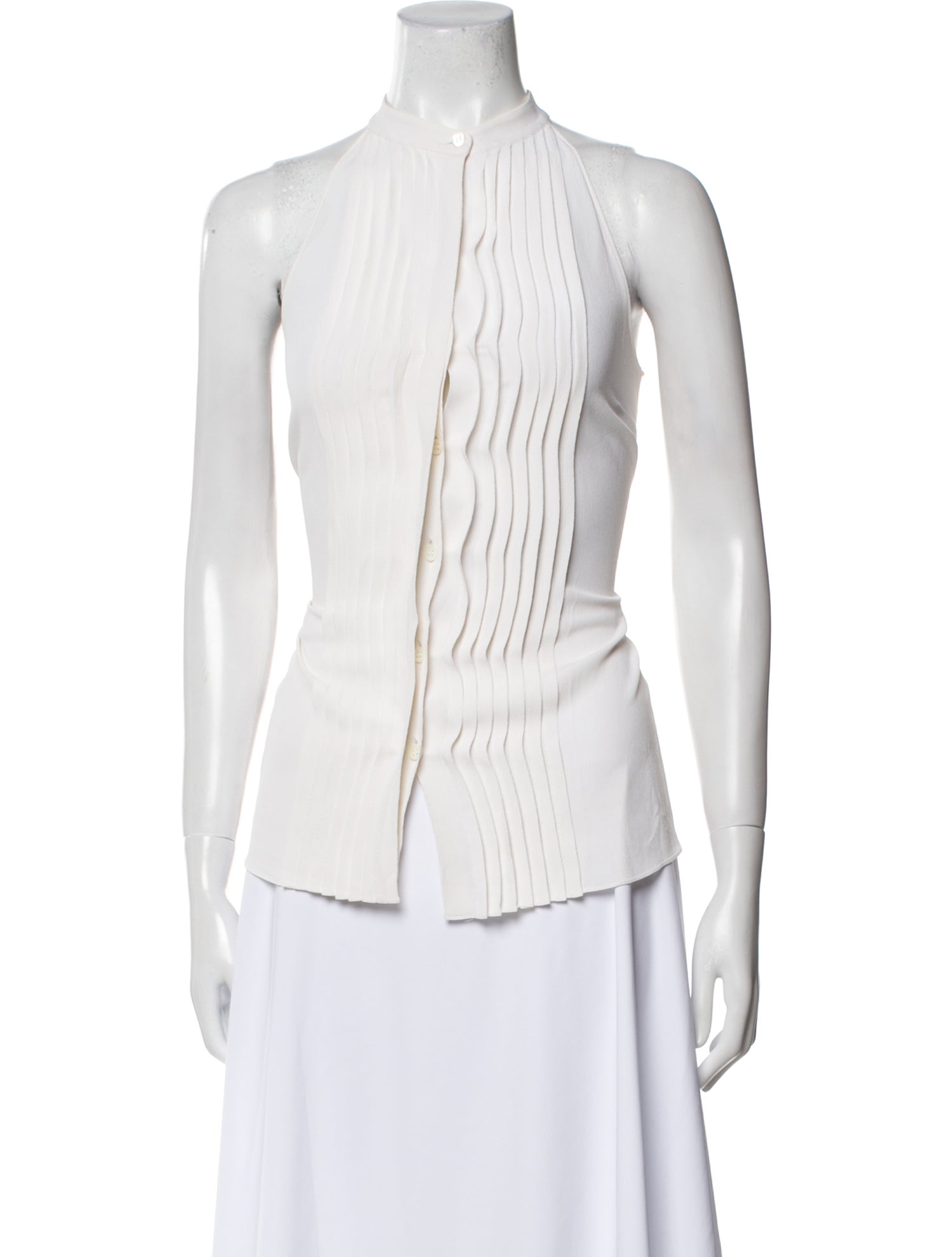 Michael Kors Collection Silk Crew Neck Top