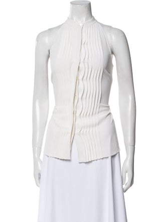 Michael Kors Collection Silk Crew Neck Top