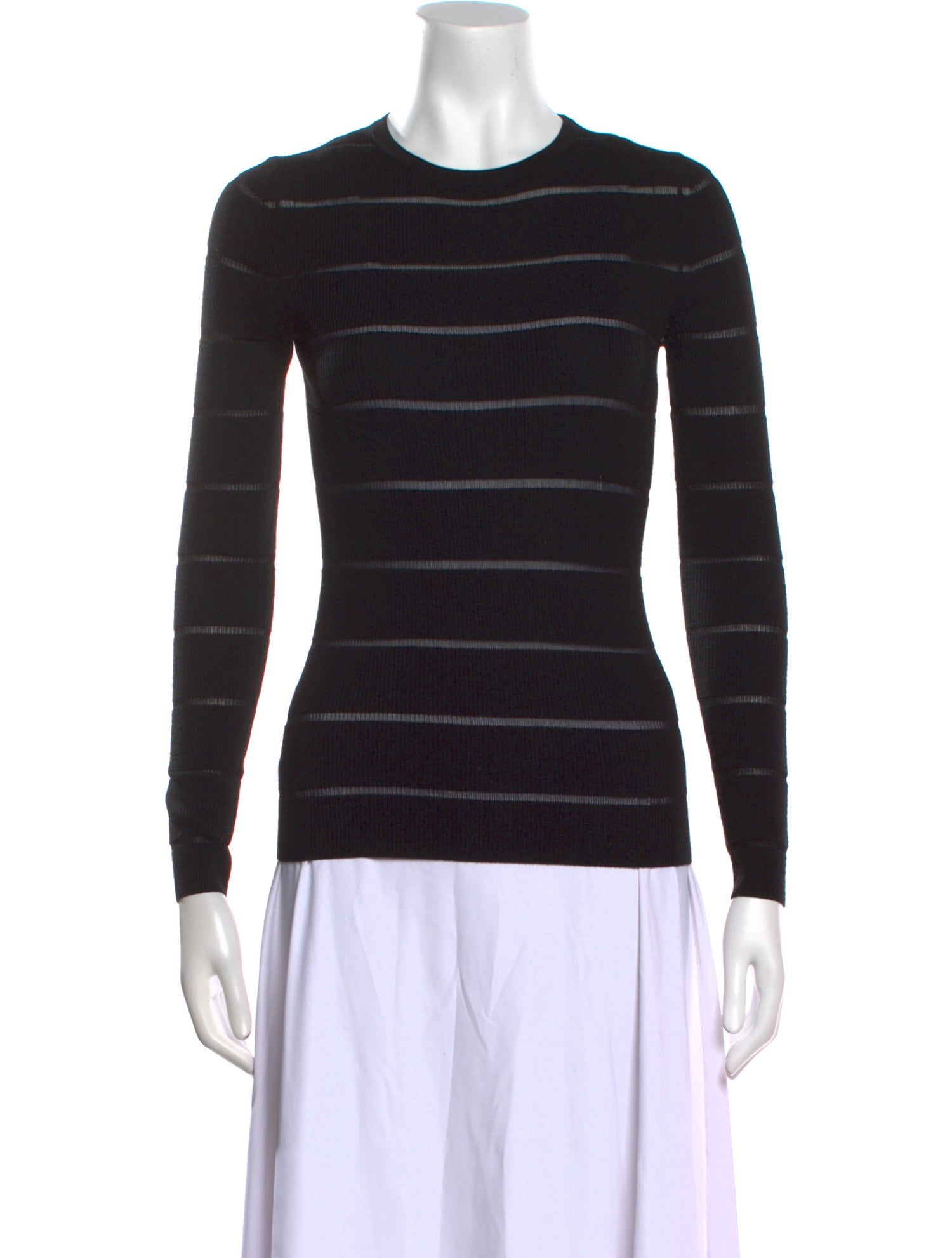 Michael Kors Collection Merino Wool Striped Sweater