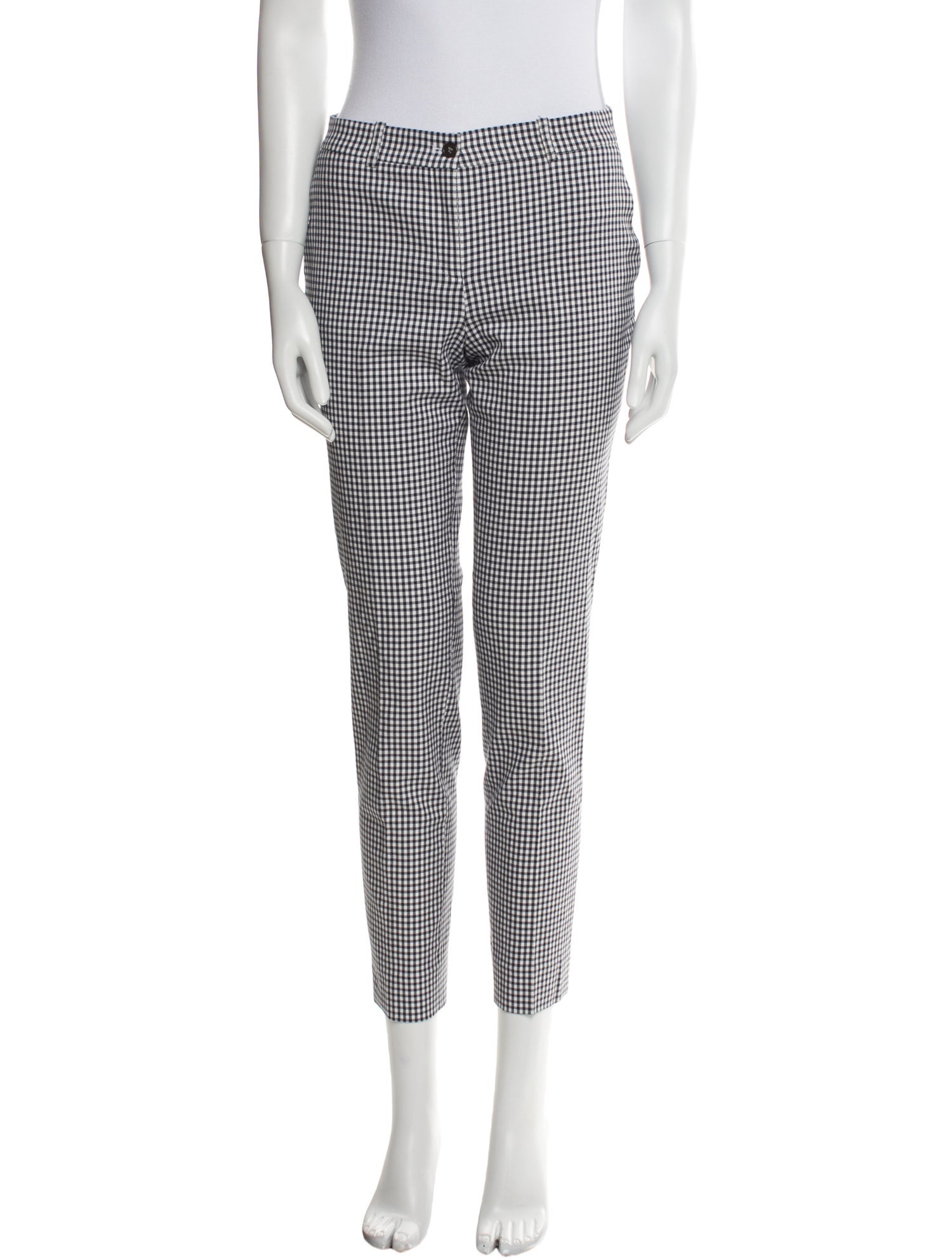 Michael Kors Collection Plaid Print Skinny Leg Pants
