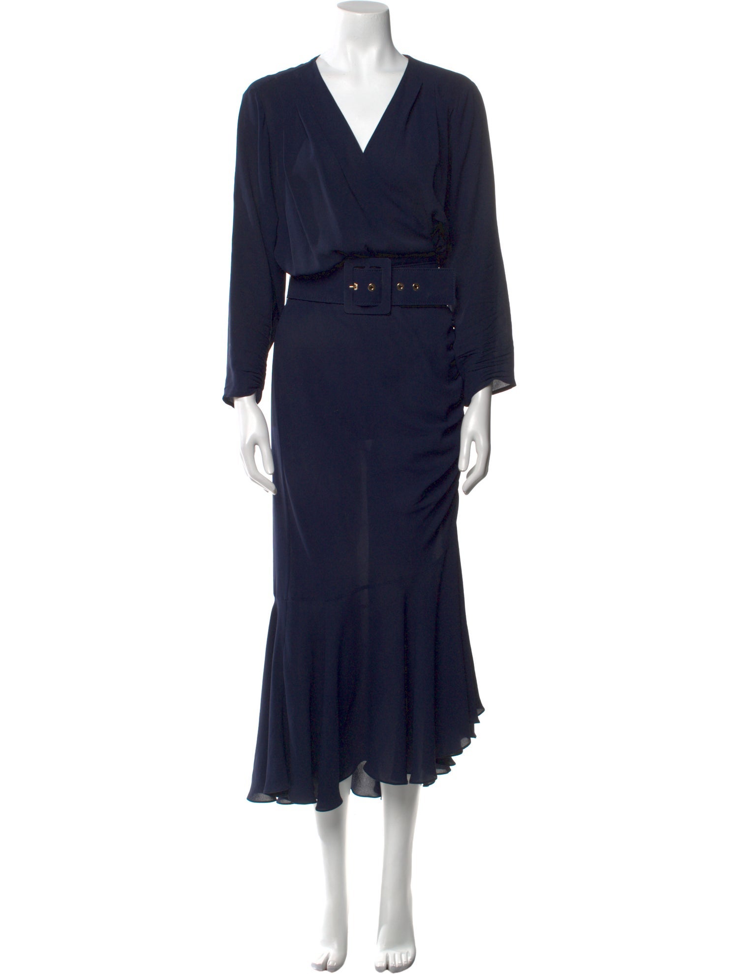 Michael Kors Collection V-Neck Midi Length Dress