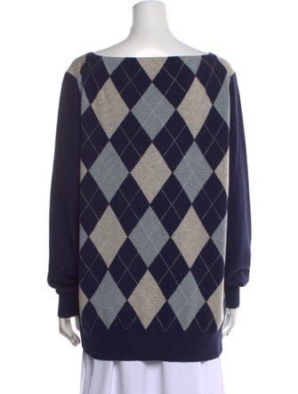 Michael Kors Collection Printed V-Neck Sweater