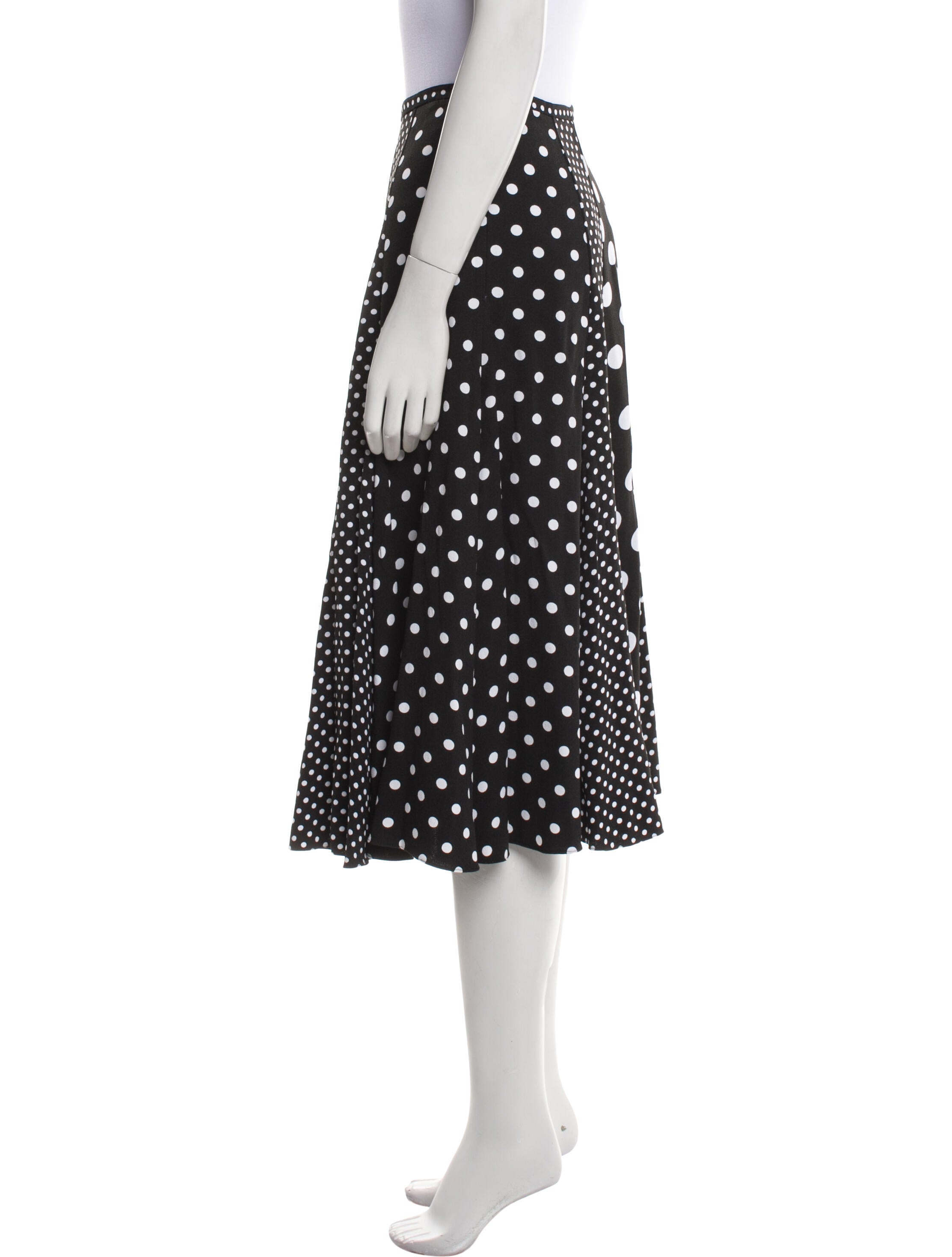 Michael Kors Collection Polka Dot Print Knee-Length Skirt