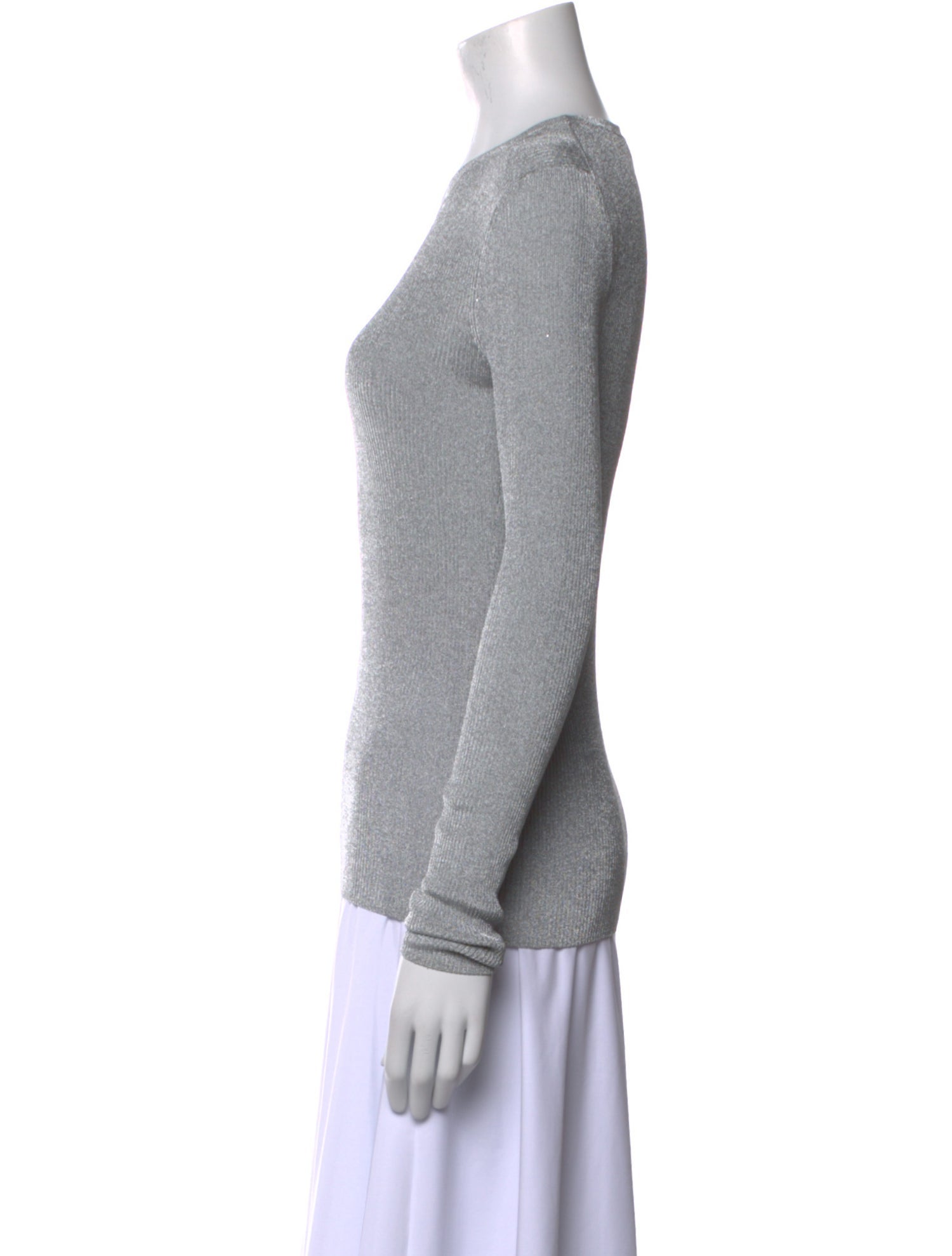 Michael Kors Collection Crew Neck Long Sleeve T-Shirt