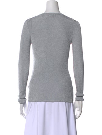 Michael Kors Collection Crew Neck Long Sleeve T-Shirt