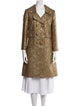 Michael Kors Collection Wool Floral Print Peacoat