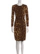 Michael Kors Animal Print Knee-Length Dress