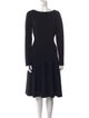 Michael Kors Collection Virgin Wool Midi Length Dress