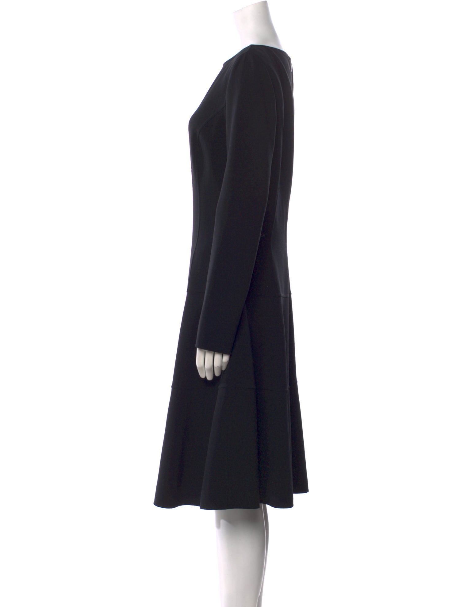 Michael Kors Collection Virgin Wool Midi Length Dress