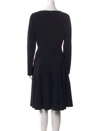 Michael Kors Collection Virgin Wool Midi Length Dress