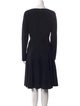 Michael Kors Collection Virgin Wool Midi Length Dress