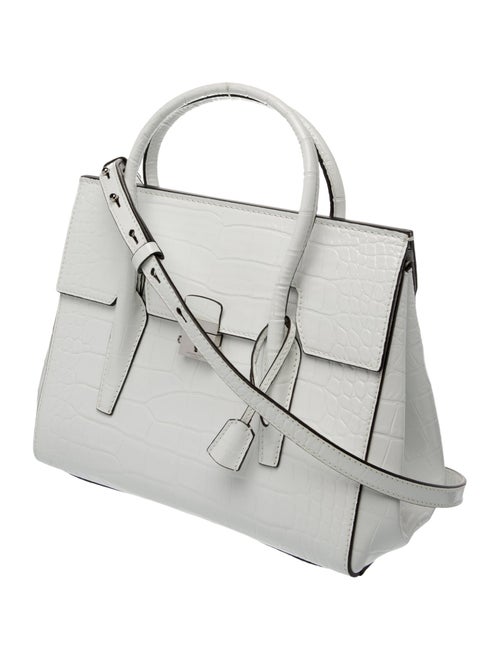 Michael Kors Collection Embossed Leather Top Handle Bag