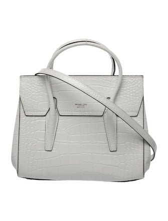 Michael Kors Collection Embossed Leather Top Handle Bag