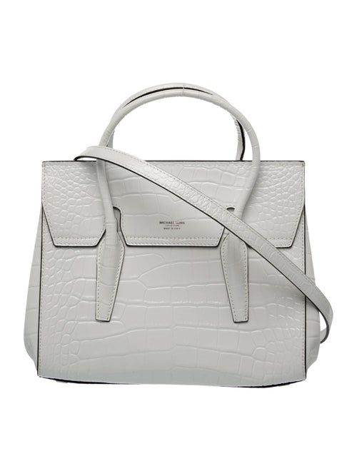 Michael Kors Collection Embossed Leather Top Handle Bag