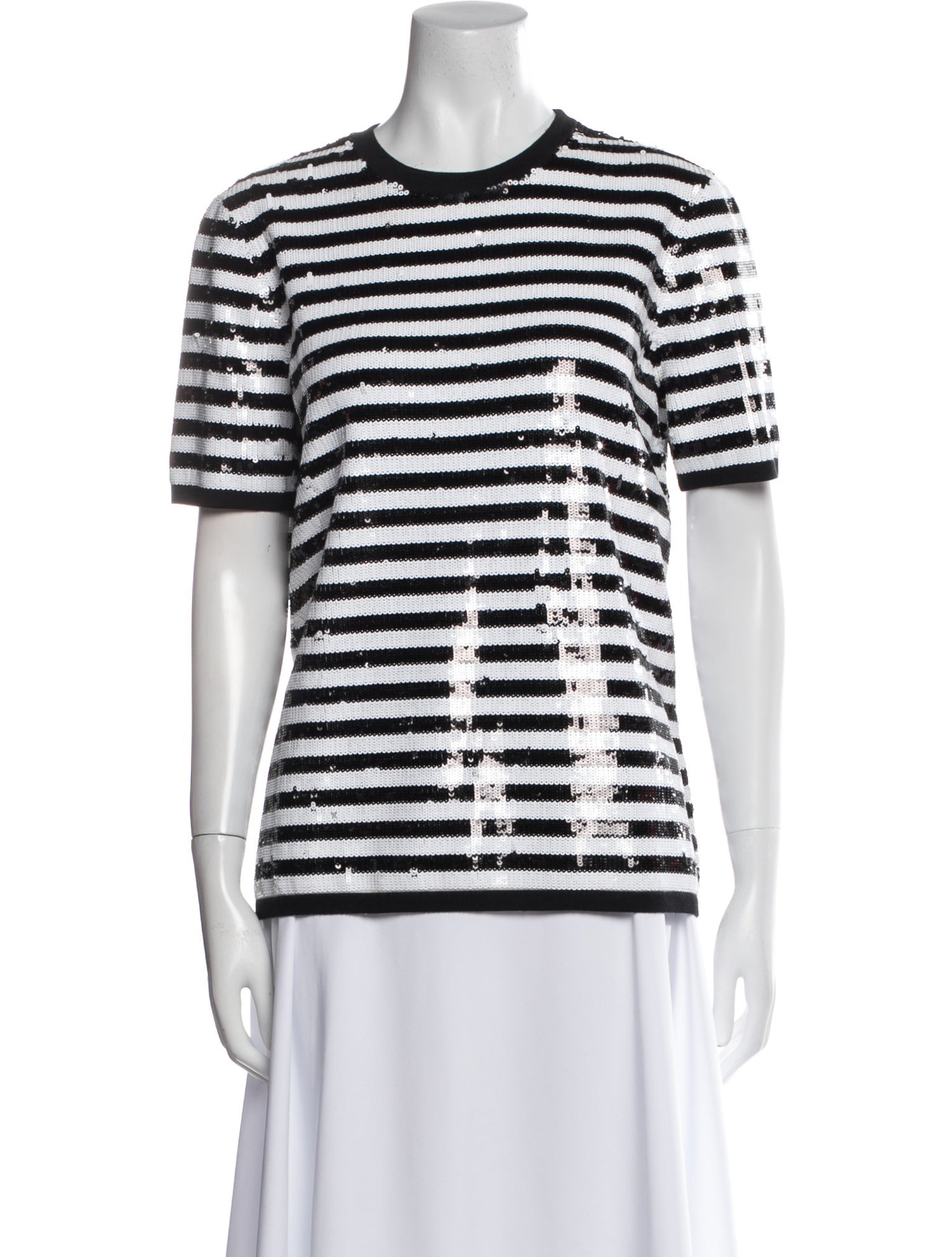 Michael Kors Collection Merino Wool Striped T-Shirt