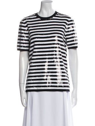 Michael Kors Collection Merino Wool Striped T-Shirt