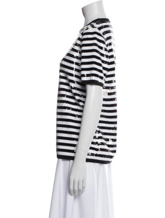 Michael Kors Collection Merino Wool Striped T-Shirt