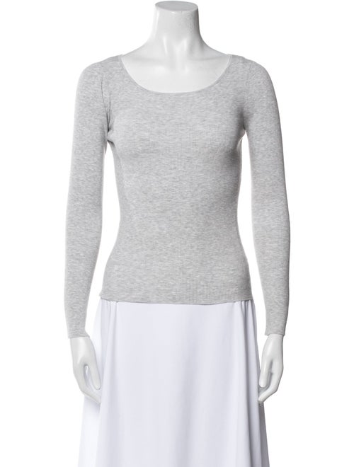 Michael Kors Collection Scoop Neck Long Sleeve Top