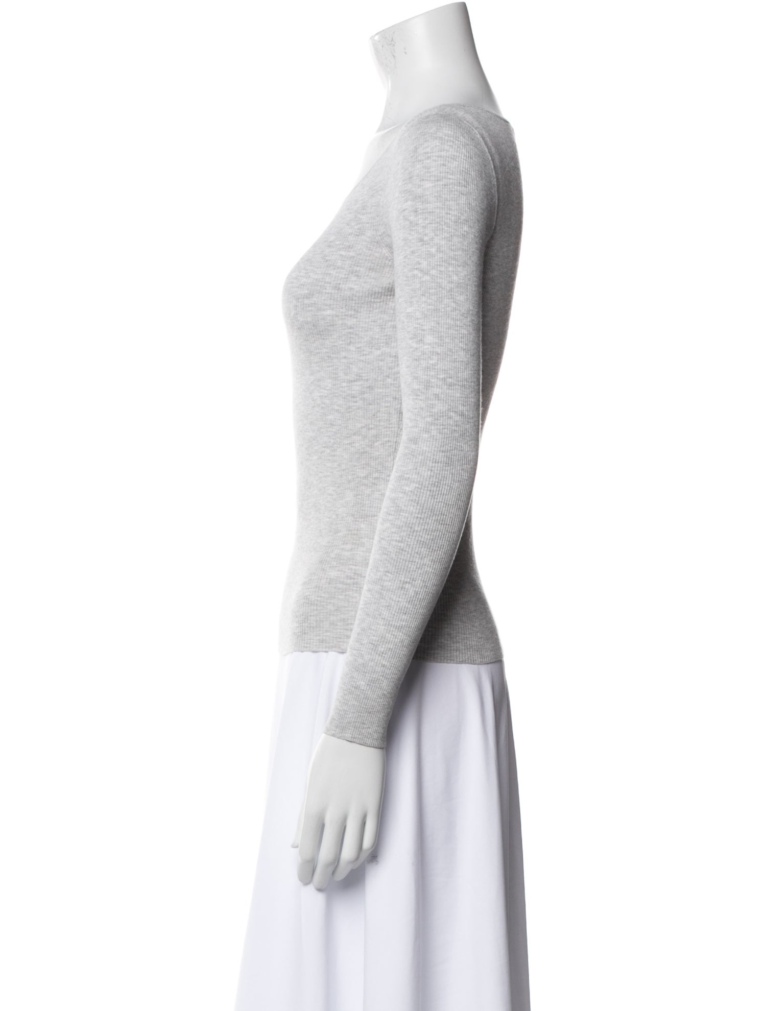 Michael Kors Collection Scoop Neck Long Sleeve Top