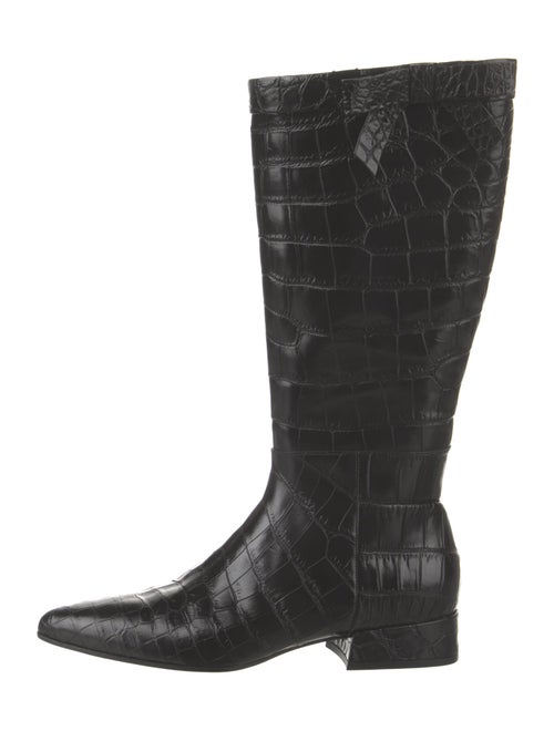 Michael Kors Collection Embossed Leather Riding Boots