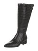 Michael Kors Collection Embossed Leather Riding Boots