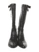 Michael Kors Collection Embossed Leather Riding Boots