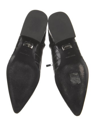 Michael Kors Collection Embossed Leather Riding Boots