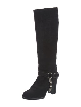 Michael Kors Collection Suede Moto Boots