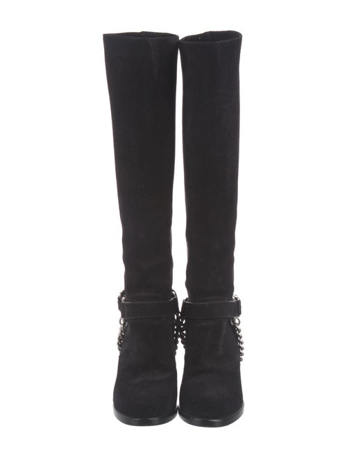 Michael Kors Collection Suede Moto Boots