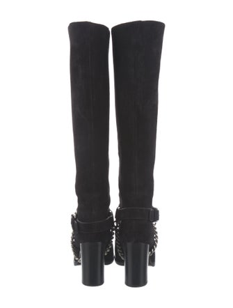 Michael Kors Collection Suede Moto Boots