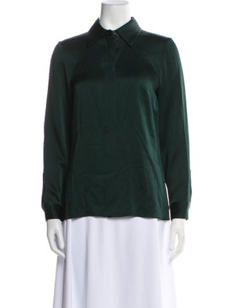 Michael Kors Collection Long Sleeve Button-Up Top