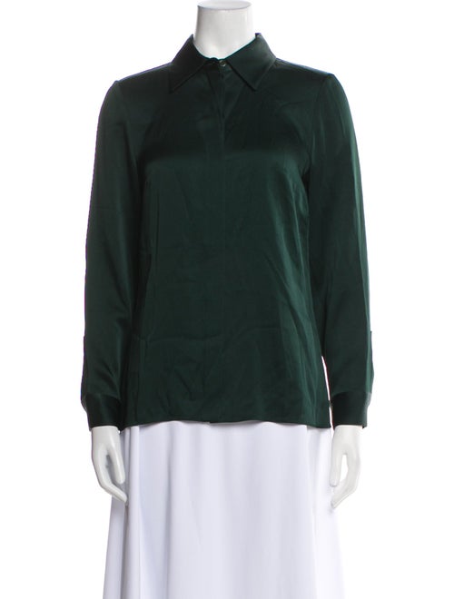 Michael Kors Collection Long Sleeve Button-Up Top