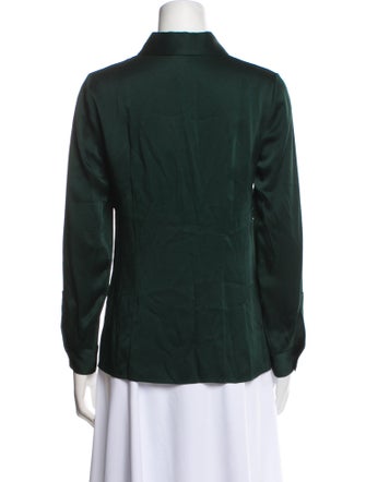 Michael Kors Collection Long Sleeve Button-Up Top