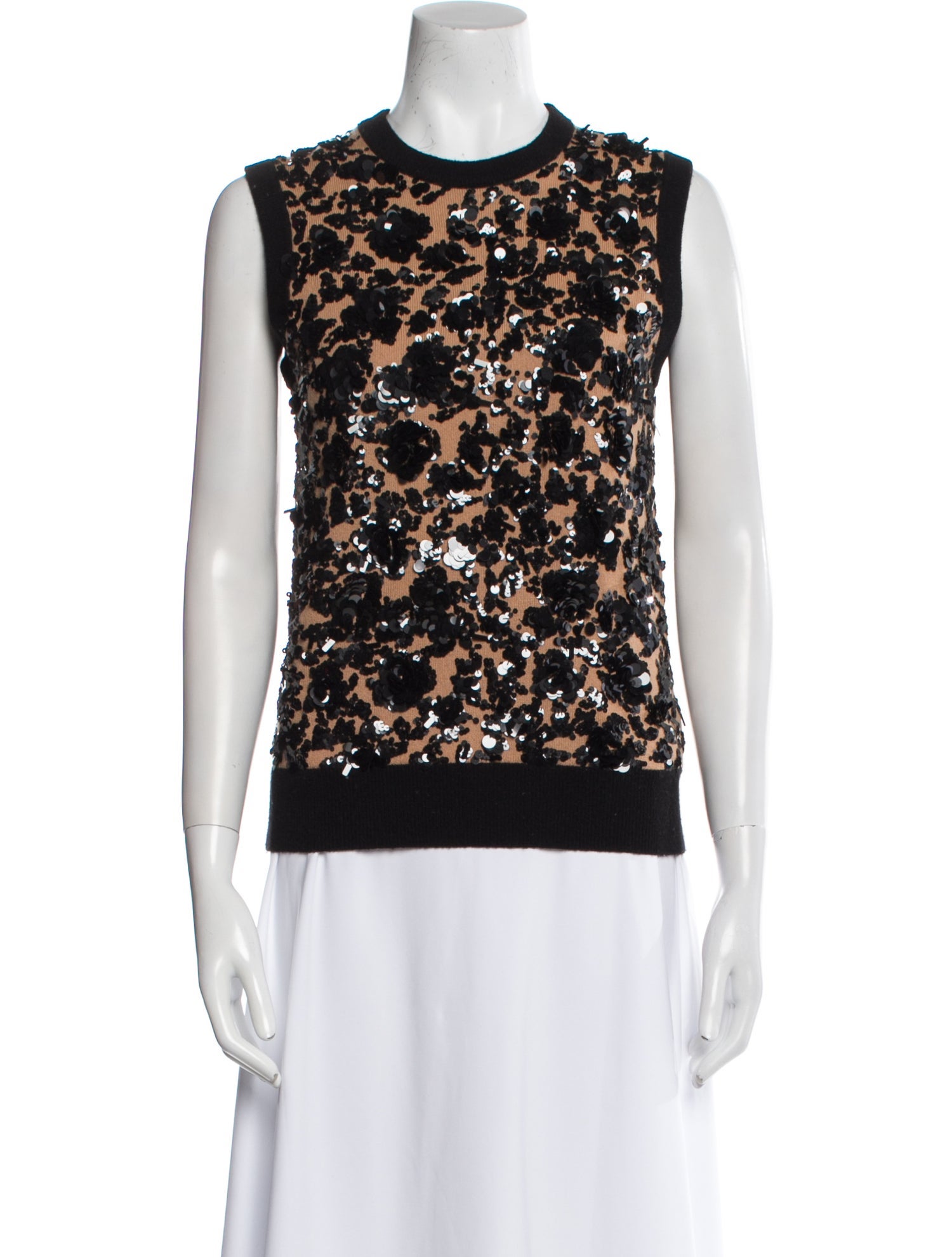 Michael Kors Collection Cashmere Printed Sweater