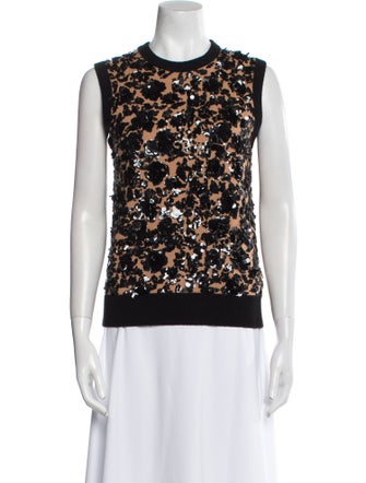 Michael Kors Collection Cashmere Printed Sweater