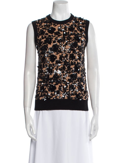 Michael Kors Collection Cashmere Printed Sweater