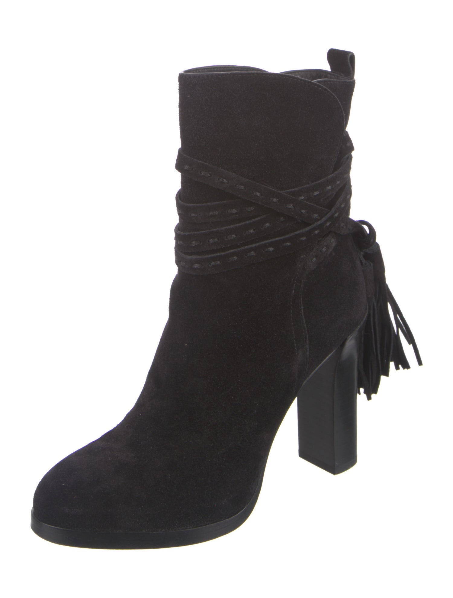 Michael Kors Collection Suede Tassel Accents Boots