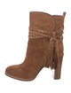 Michael Kors Collection Suede Tassel Accents Boots