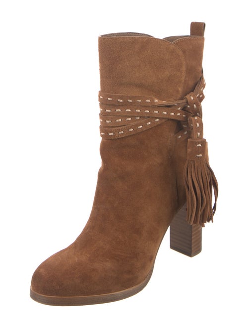 Michael Kors Collection Suede Tassel Accents Boots