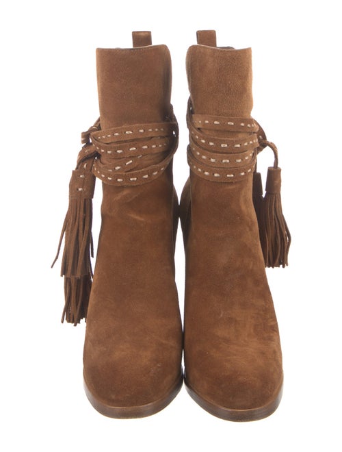 Michael Kors Collection Suede Tassel Accents Boots