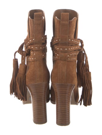 Michael Kors Collection Suede Tassel Accents Boots